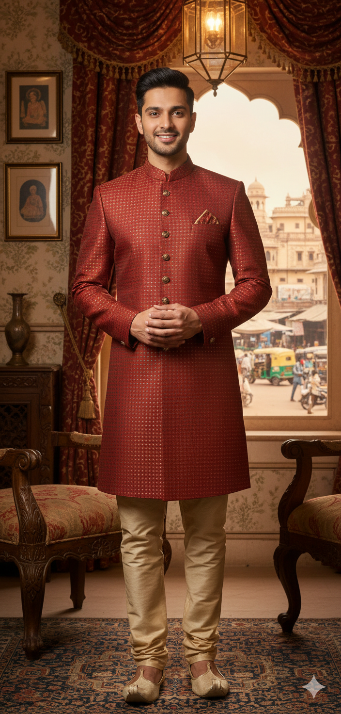 MENSWEAR-SHERWANIS-WITH PANTS-M/ND-345